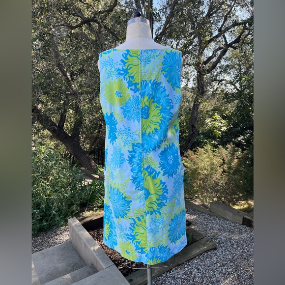 Lilly Pulitzer vintage "Aquamarine Seeing Things" shift dress - size 14 - Picture 4 of 4